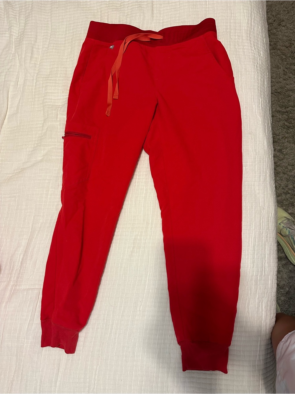 Red FIGS Zamora joggers